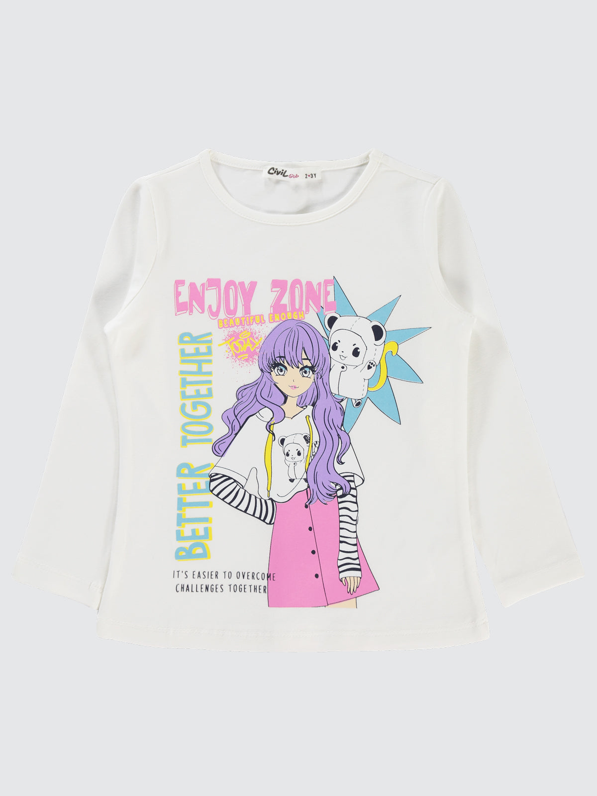 H407 MyCozyKids Girls Better Together Print 2-5 Years Sweatshirt