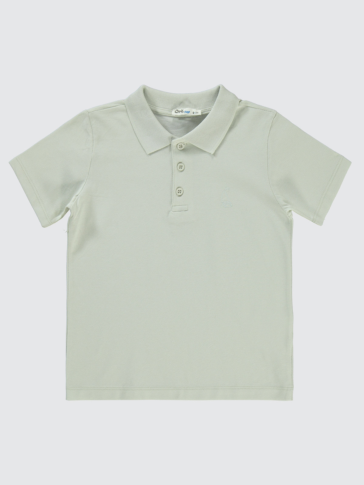 5500-2 MyCozyKids Boys Sailboat Embroidered Polo 6-9 Years T-Shirt