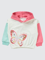 8927 MyCozyKids Girls Sequin Butterfly Print 2-5 Years Tracksuit Set
