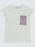 25410 MyCozyKids Girls Heart Love Print 10-13 Years T-Shirt