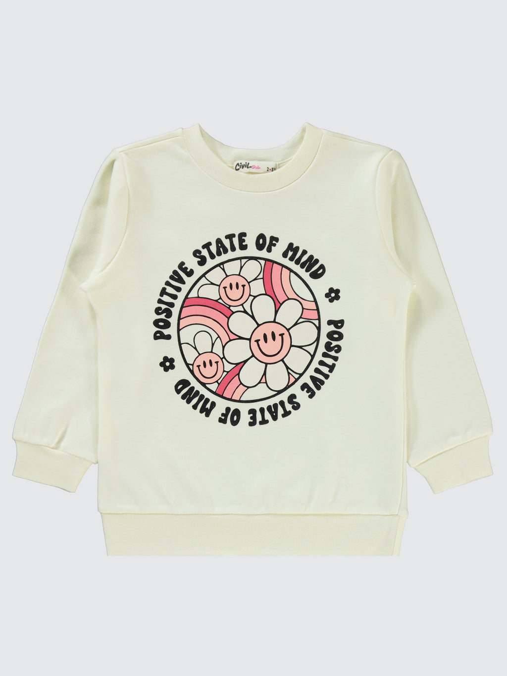 1424 MyCozyKids Girls Daisy Print 2-5 Years Sweatshirt