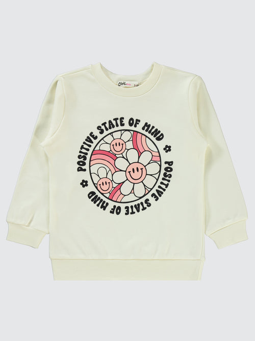 1424 MyCozyKids Girls Daisy Print 2-5 Years Sweatshirt