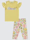 C-19102-2 MyCozyKids Girls Sulu Boya Desenli 6-9 Years Set