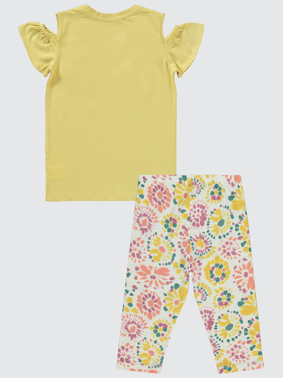 C-19102-2 MyCozyKids Girls Sulu Boya Desenli 6-9 Years Set