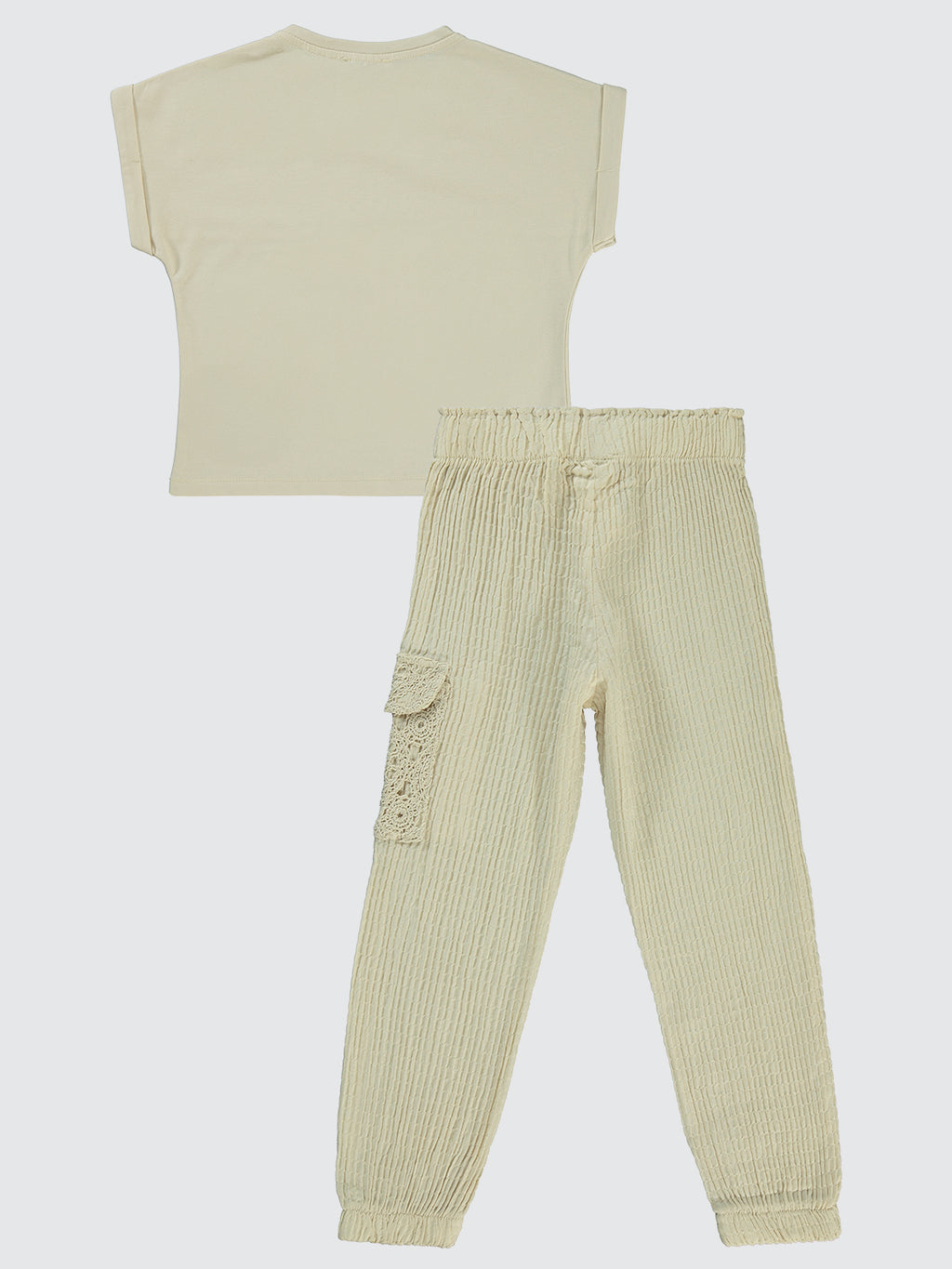 12156 MyCozyKids Girls Lace Jogger 6-9 Years Set