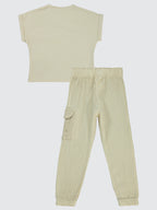 12156 MyCozyKids Girls Lace Jogger 6-9 Years Set