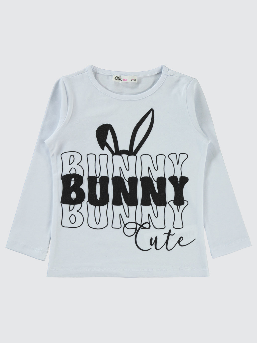 H411 MyCozyKids Girls Bunny Print 2-5 Years Sweatshirt