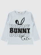 H411 MyCozyKids Girls Bunny Print 2-5 Years Sweatshirt