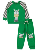V36463 MyCozyKids Boys Zebra Print 2-5 Years Tracksuit Set