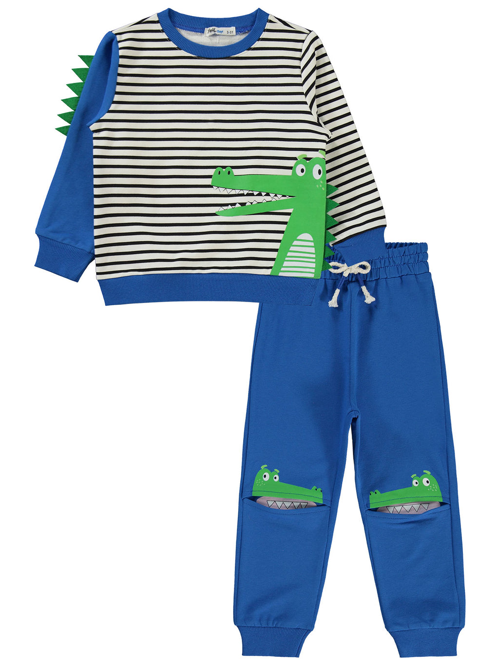 V33944 MyCozyKids Boys Crocodile Print 2-5 Years Tracksuit Set