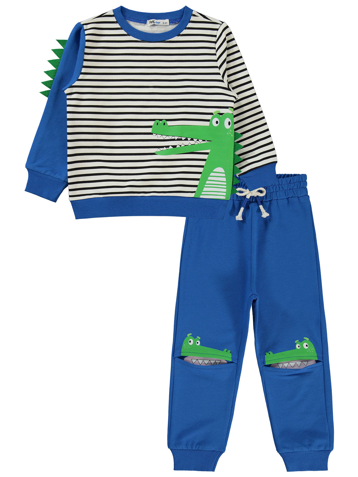 V33944 MyCozyKids Boys Crocodile Print 2-5 Years Tracksuit Set