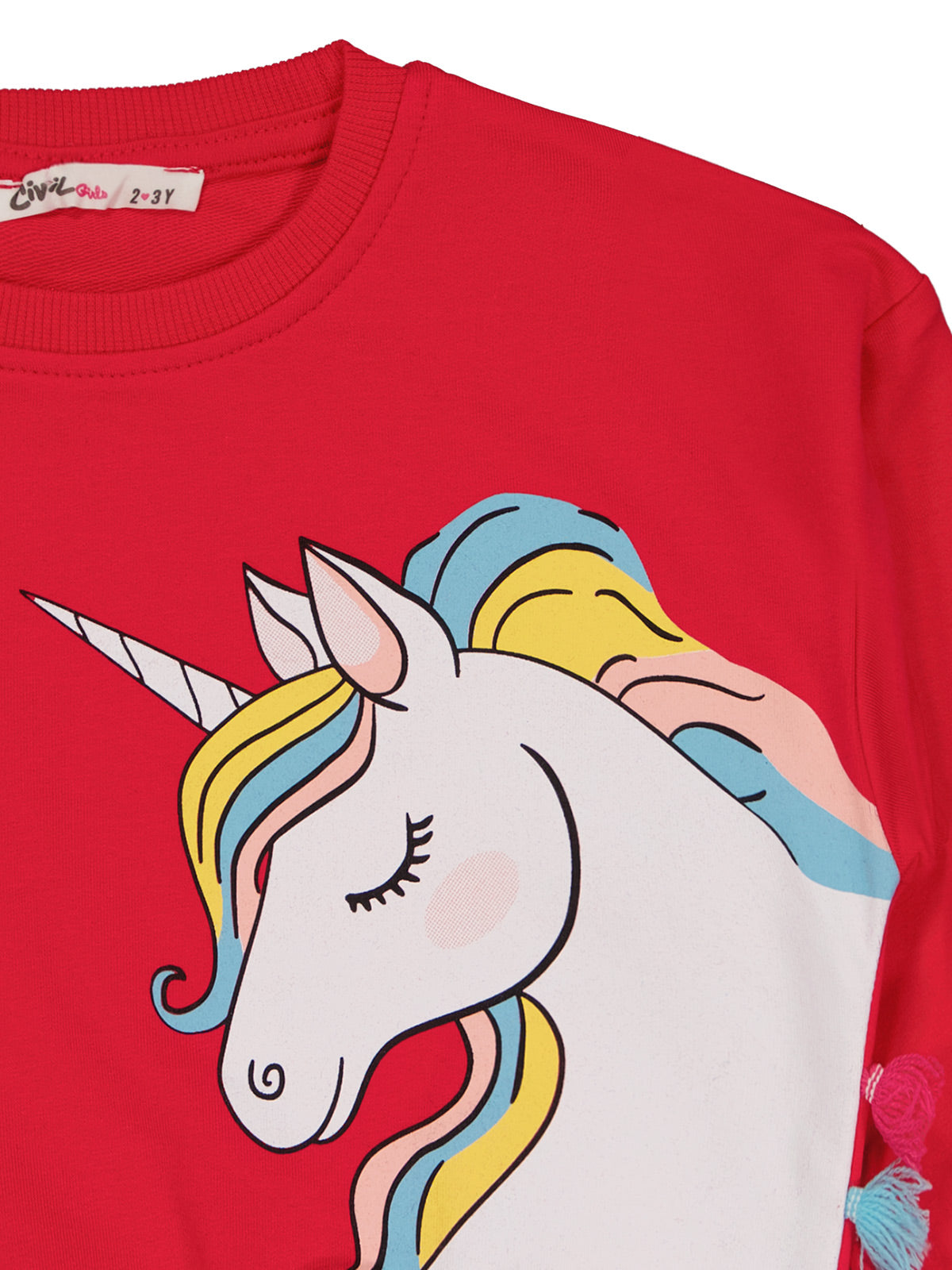 20252182 MyCozyKids Girls Unicorn Print 2-5 Years Tracksuit Set