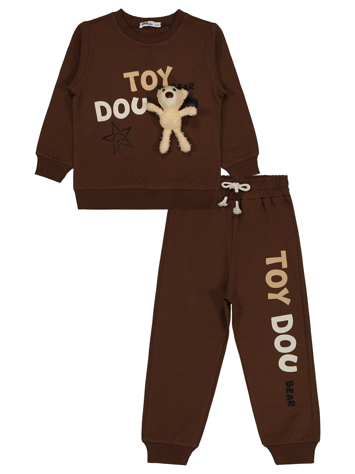 V92249 MyCozyKids Boys Toy Dou Print 2-5 Years Tracksuit Set