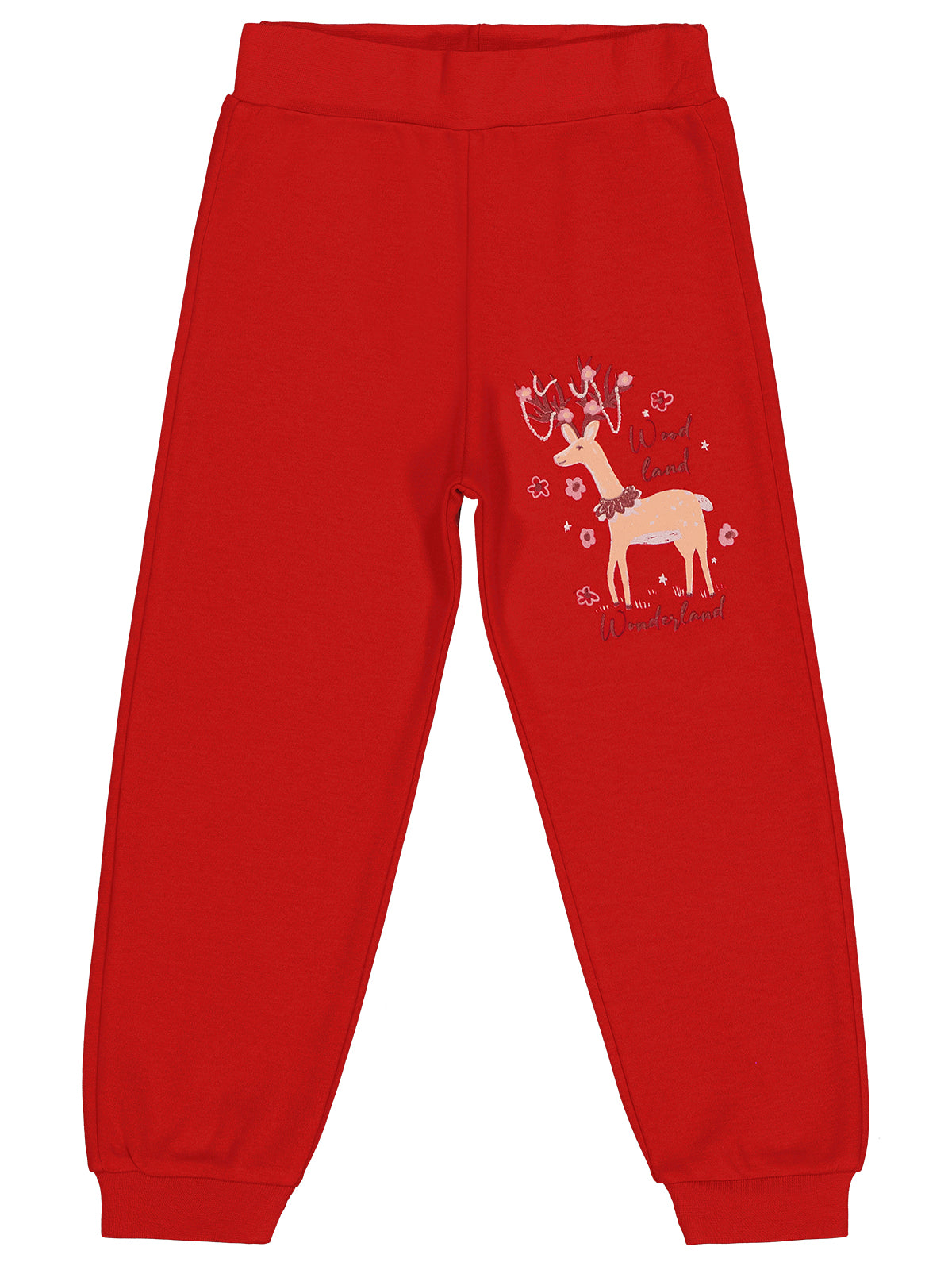 20252112 MyCozyKids Girls Deer Print 2-5 Years Jogger Pants