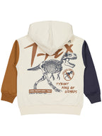 4188-2 MyCozyKids Boys T Rex Print Hooded 6-9 Years Sweatshirt