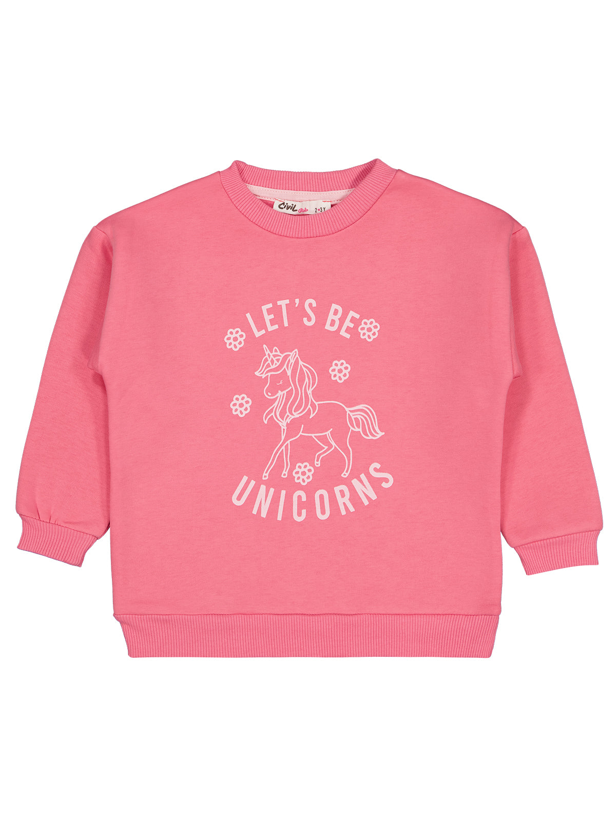 20252423 MyCozyKids Girls Unicorn Print 2-5 Years Sweatshirt