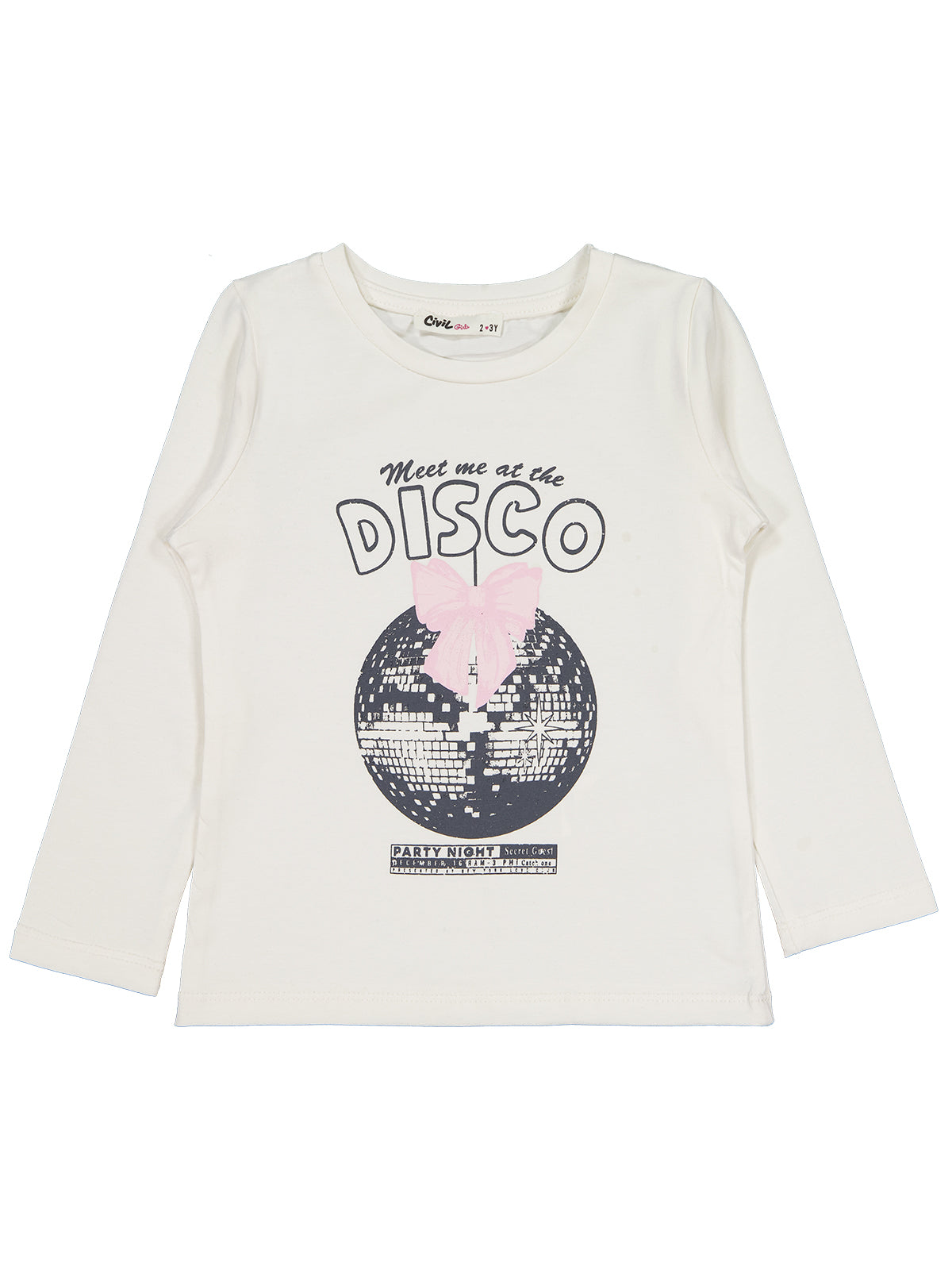 20252124 MyCozyKids Girls Party Night Print 2-5 Years Sweatshirt