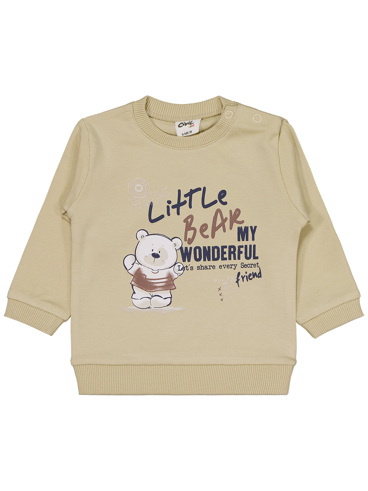 9380 MyCozyKids Baby Monthsıcık Print 3'lü 6-18 Months Set