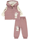 9379 MyCozyKids Baby Tavşan Print 3'lü 6-18 Months Set