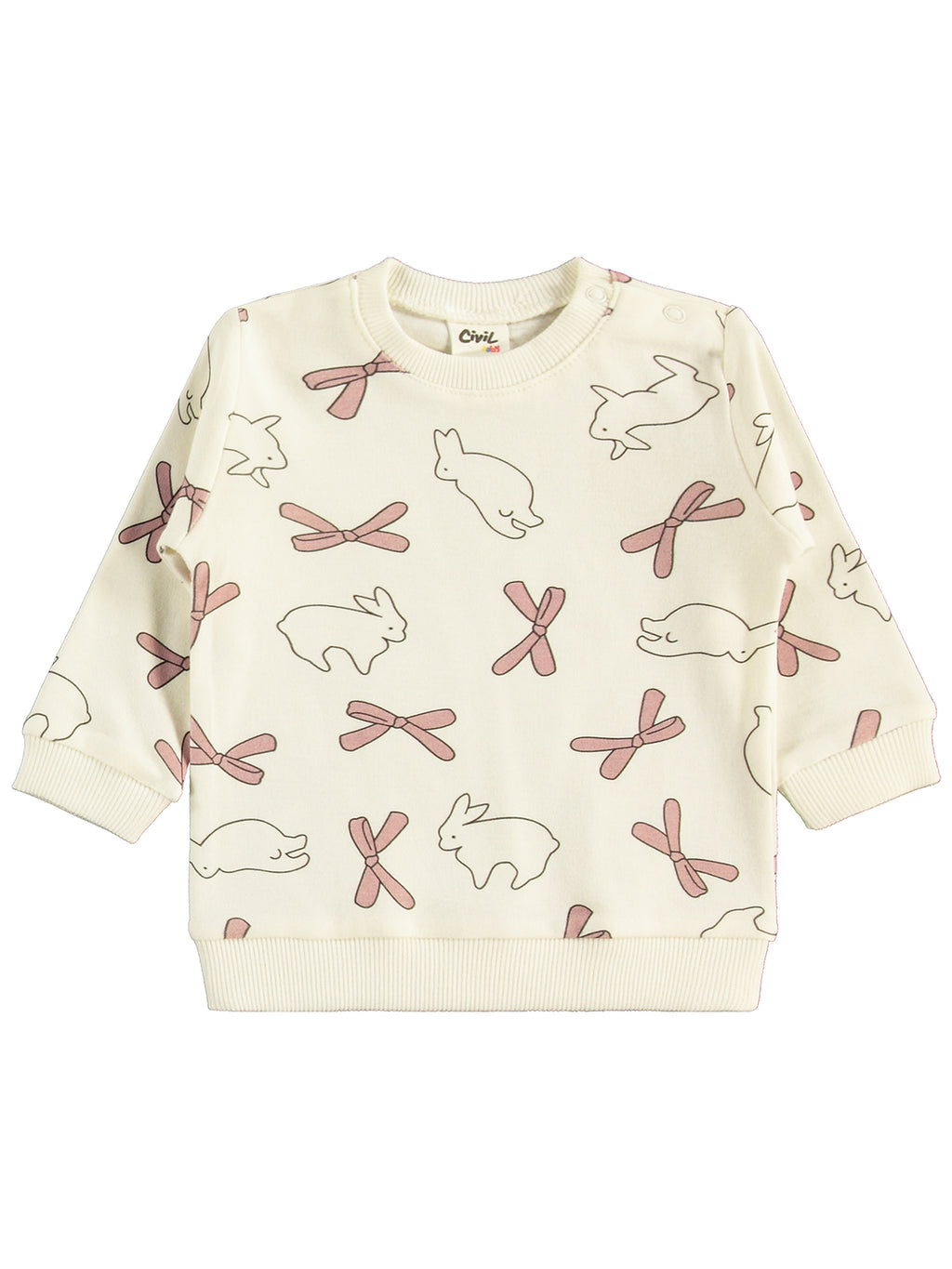 9379 MyCozyKids Baby Tavşan Print 3'lü 6-18 Months Set