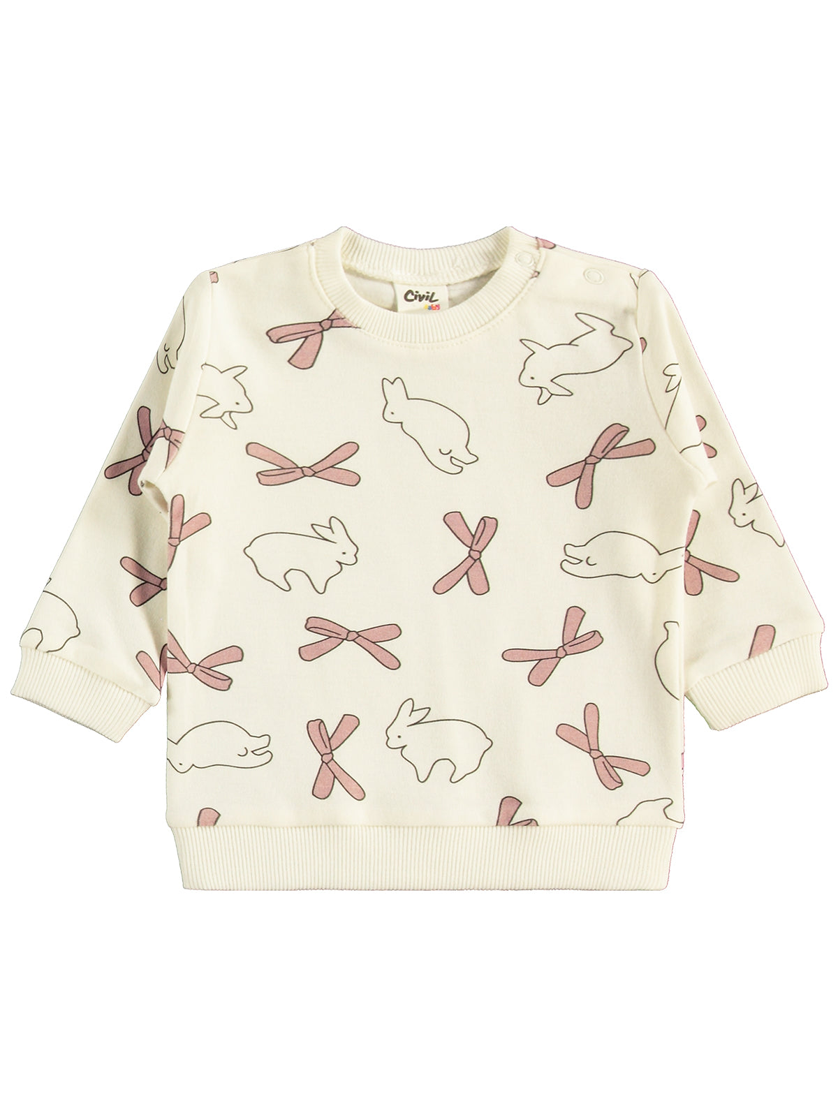 9379 MyCozyKids Baby Tavşan Print 3'lü 6-18 Months Set