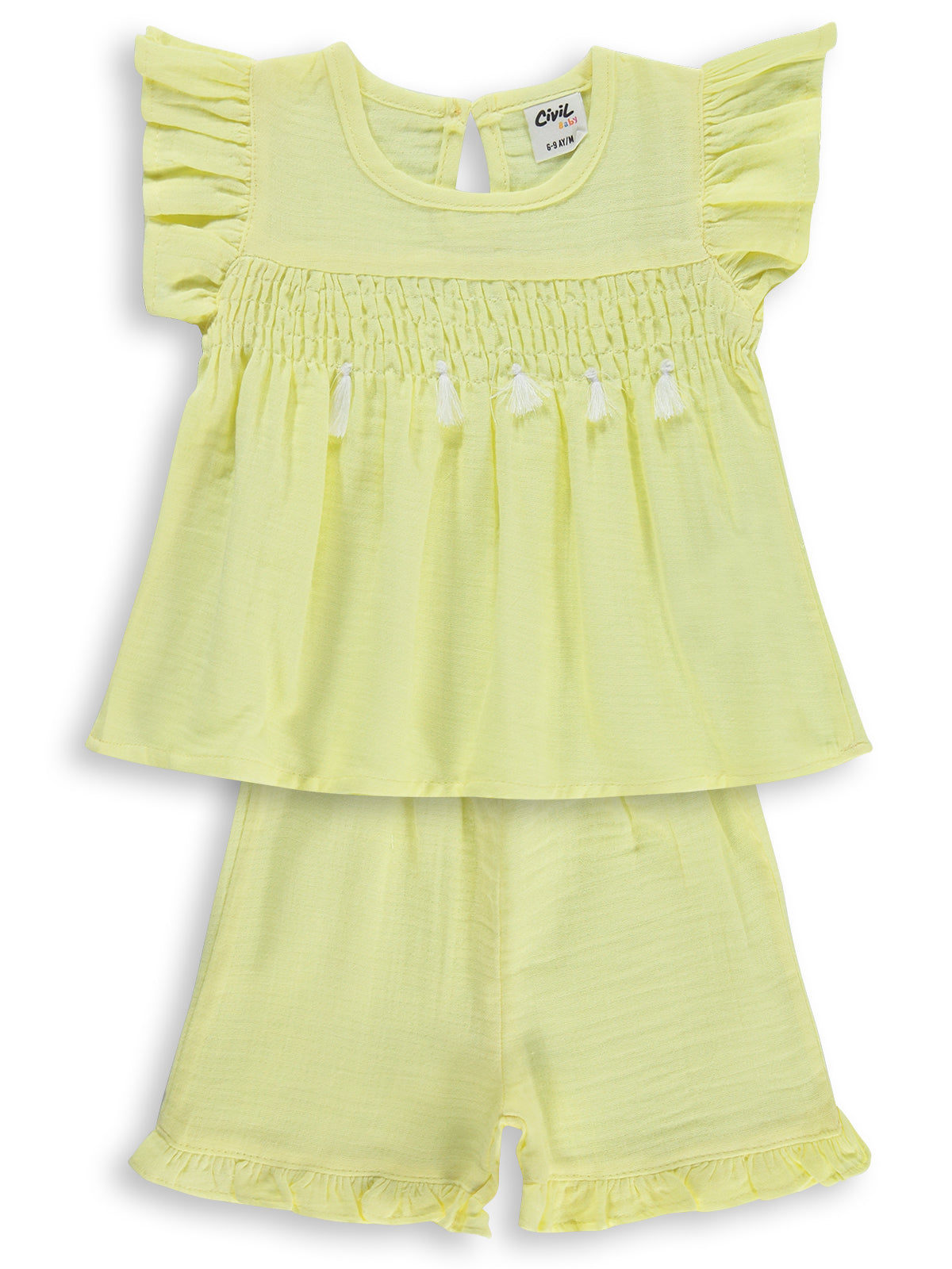 B26Y385 MyCozyKids Baby Gipeli Püsküllü 6-18 Months Set