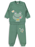 1011 MyCozyKids Baby Frog Print 6-18 Months Set