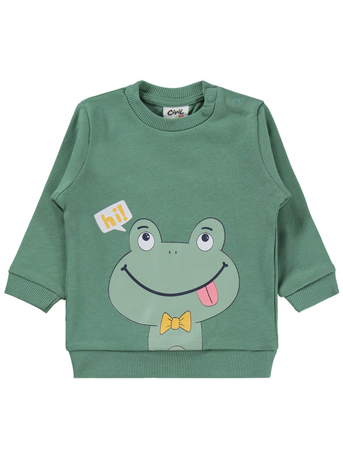 1011 MyCozyKids Baby Frog Print 6-18 Months Set