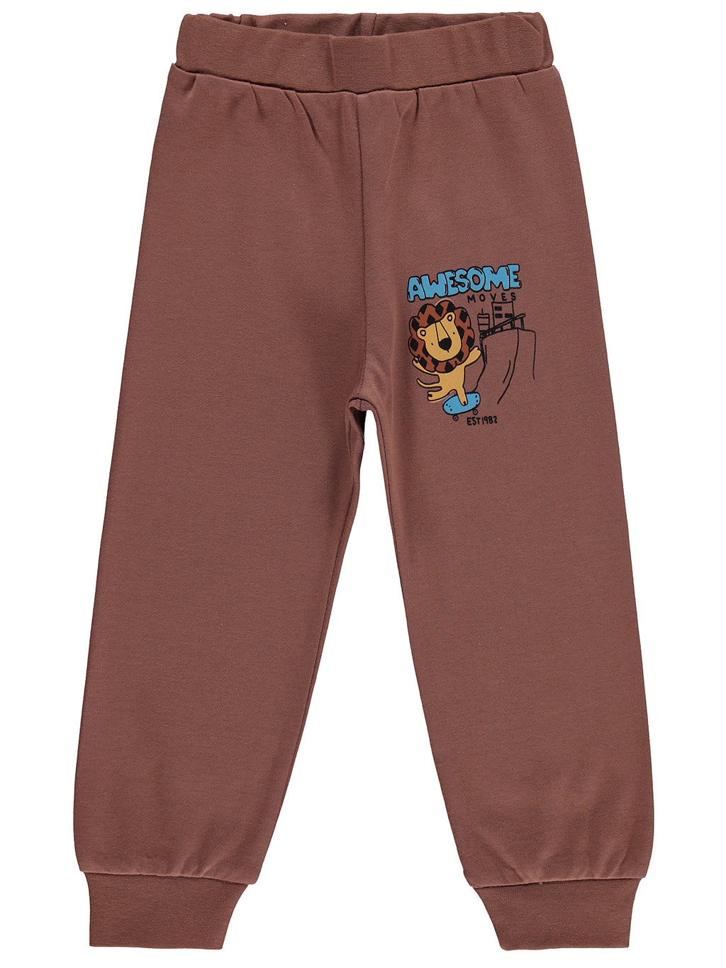2685 MyCozyKids Boys Awesome Lion Print 2-5 Years Jogger Pants