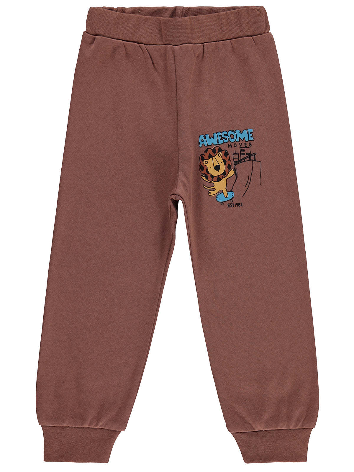 2685 MyCozyKids Boys Awesome Lion Print 2-5 Years Jogger Pants