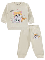 1426 MyCozyKids Baby Cat Print 6-18 Months Set