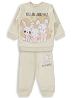 2024-2 MyCozyKids Baby Bunny Print 6-18 Months Set