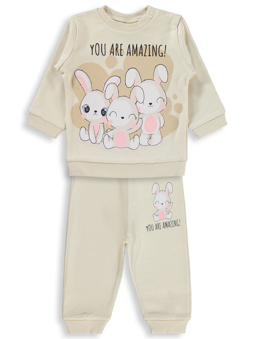 2024-2 MyCozyKids Baby Bunny Print 6-18 Months Set