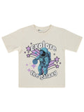 E26Y098 MyCozyKids Boys EXPLORE ASTRONOT Basklı 2-5 Years T-Shirt