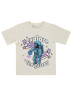 E26Y098 MyCozyKids Boys EXPLORE ASTRONOT Basklı 2-5 Years T-Shirt