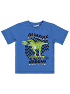 E26Y093 MyCozyKids Boys ALWAYS DİNOZOR Basklı 2-5 Years T-Shirt