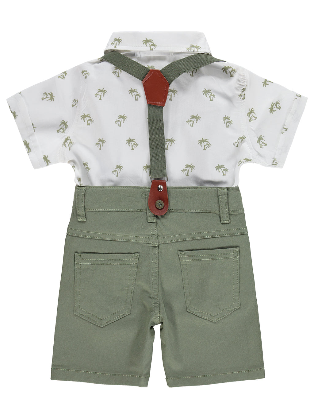 B26Y165 MyCozyKids Baby Papyonlu Askılı 6-18 Months Set