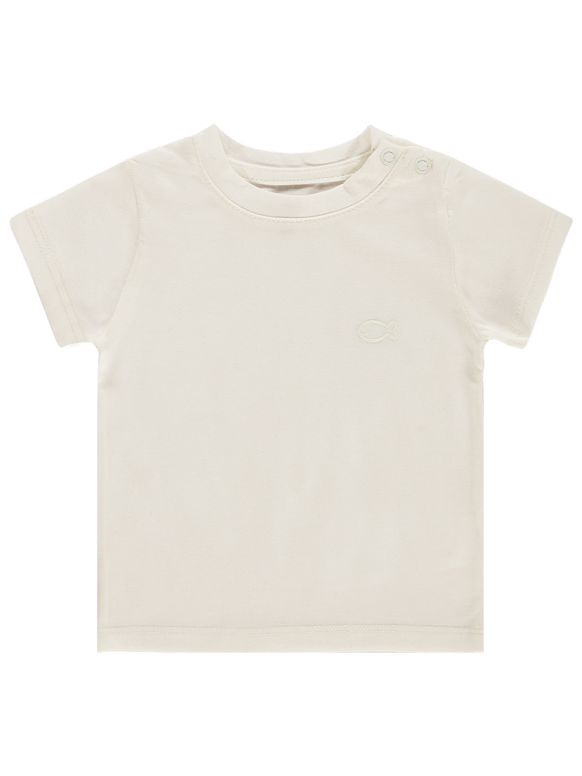 B26Y303 MyCozyKids Baby Balık Embroidered 6-18 Months T-Shirt