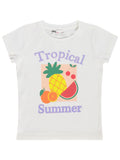 K26Y474 MyCozyKids Girls Tropical Print 2-5 Years T-Shirt Km
