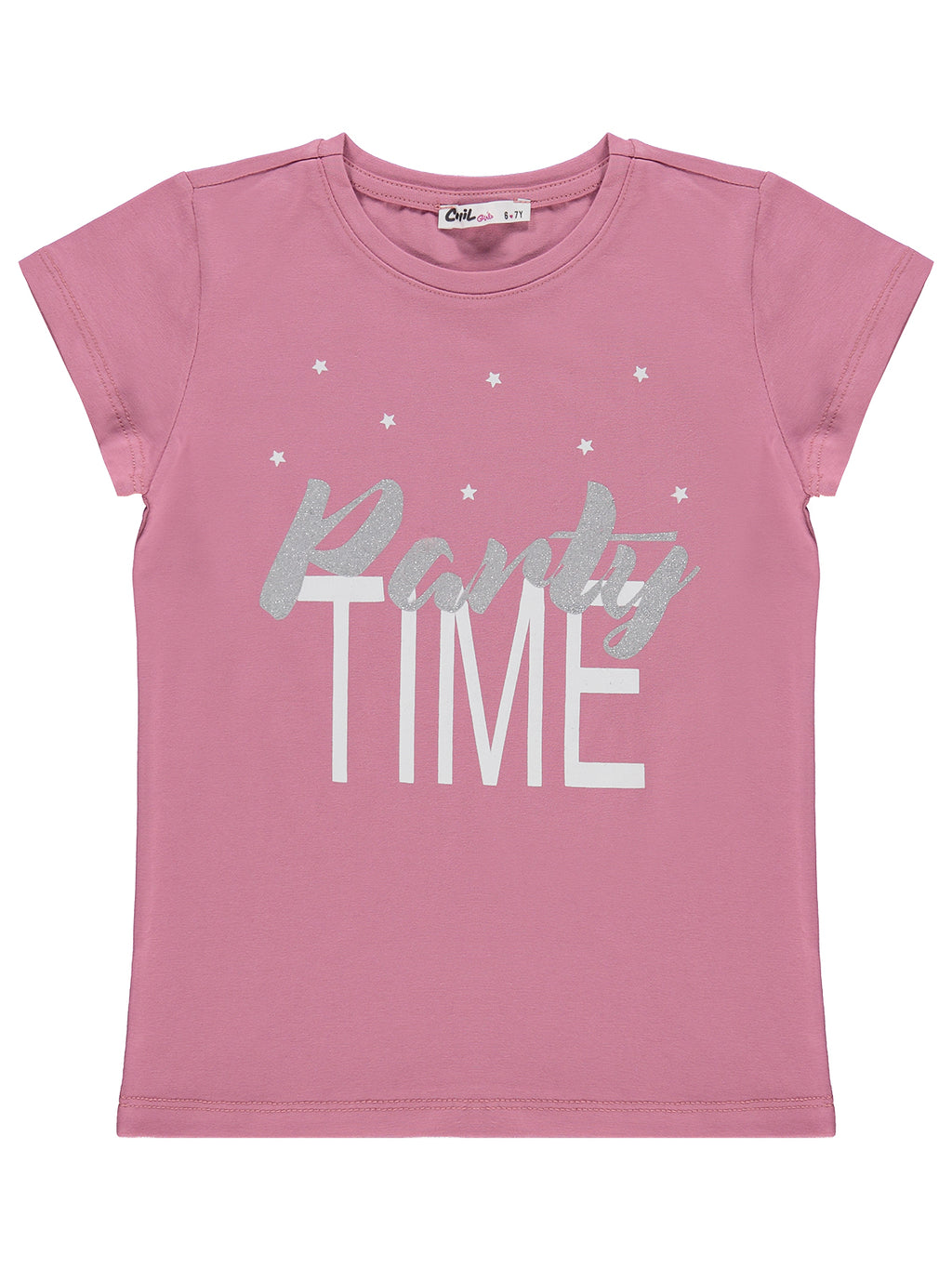 K26Y484 MyCozyKids Girls Party Time Print 6-9 Years T-Shirt Km
