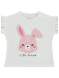 B26Y558 MyCozyKids Baby Little Friend Print Fırfır Detaylı 6-18 Months T-Shirt Km