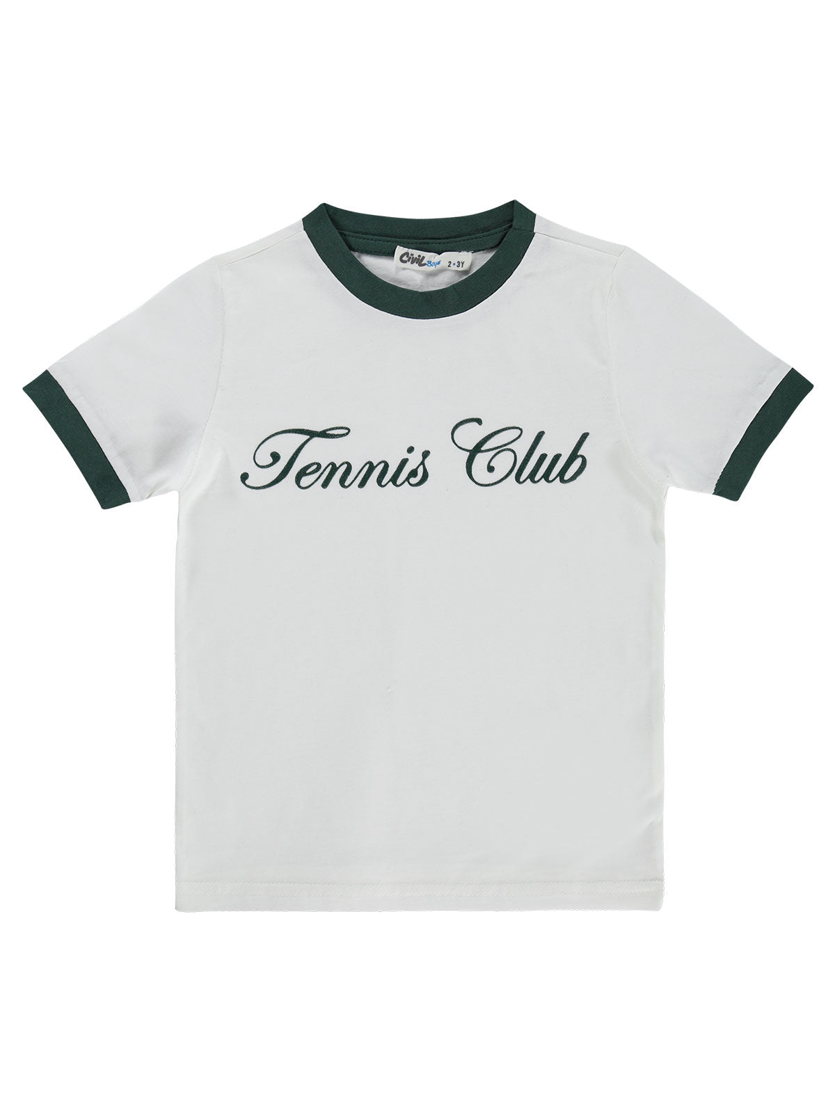 E26Y29-1 MyCozyKids Boys Tennis Club Print 2-5 Years T-Shirt