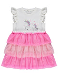 K26Y580-1 MyCozyKids Girls Unicorn Print 2-5 Years Dress