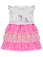 K26Y580-1 MyCozyKids Girls Unicorn Print 2-5 Years Dress
