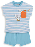 B26Y062 MyCozyKids Baby Striped Leylek Print 6-18 Months Set