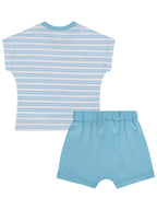 B26Y062 MyCozyKids Baby Striped Leylek Print 6-18 Months Set