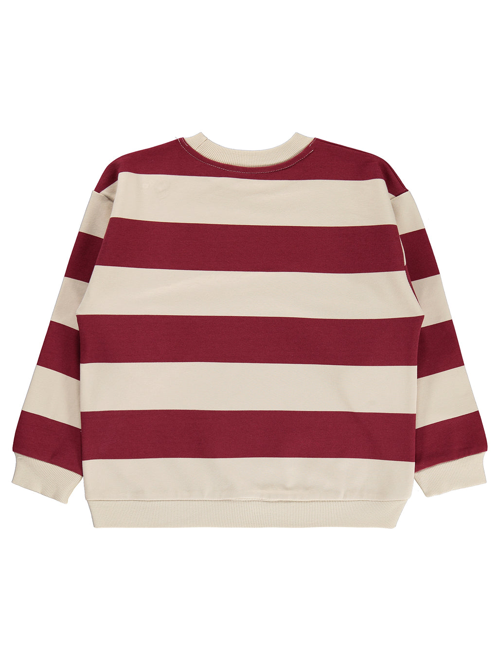 E26K038-2 MyCozyKids Boys Kalın Striped Basic 6-9 Years Sweatshirt